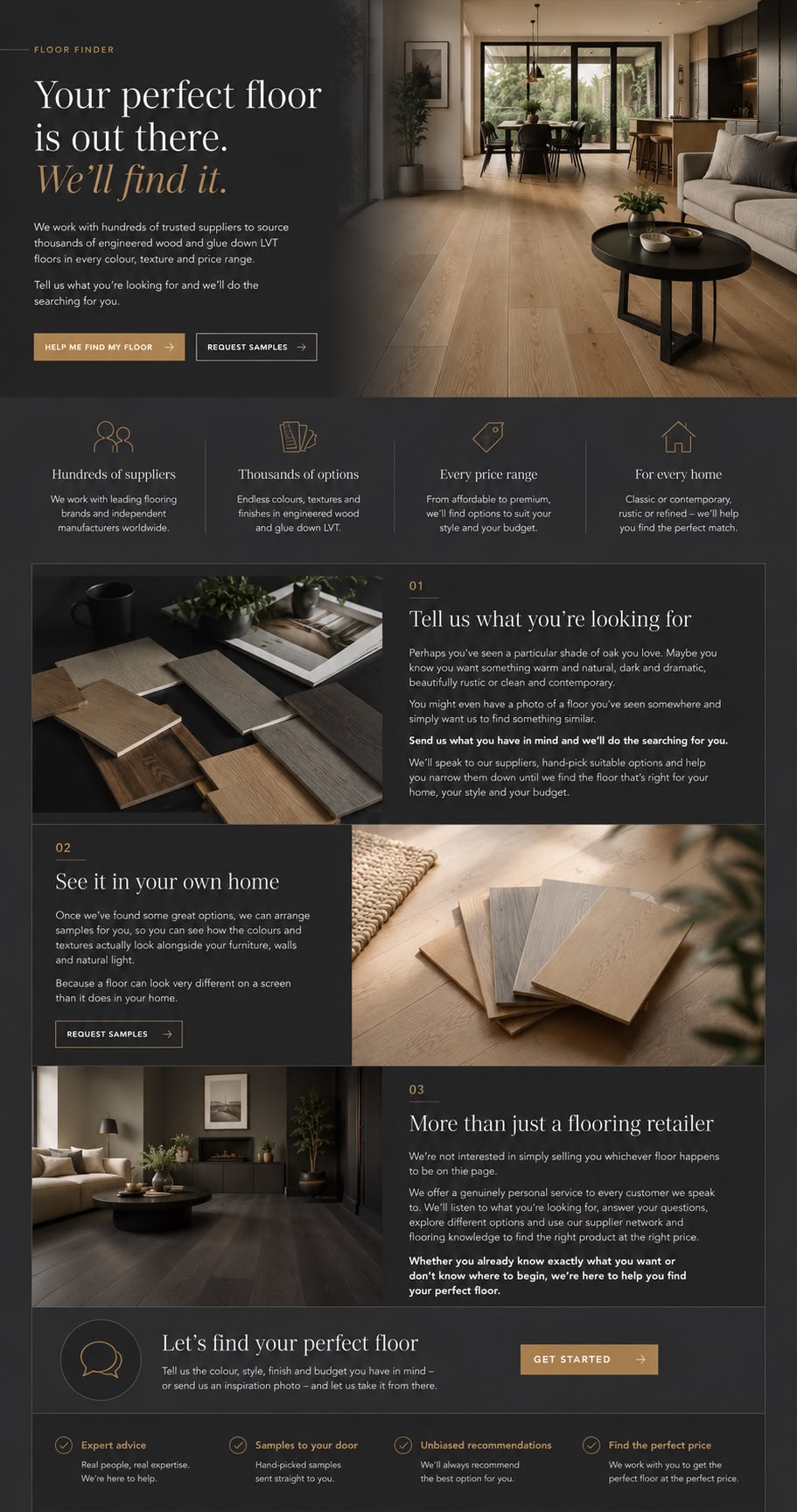 A preview of the Oxford Oak Flooring Floor Finder guide